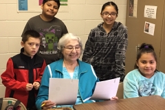 Mary Mead, OFS teaches religious education to fourth graders.