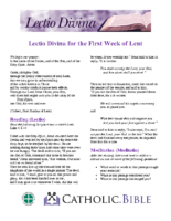 First Week of Lent