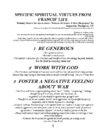 Franciscan Renewal III Francis Thoughts