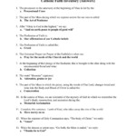 Catholic Faith Inventory (Answers)