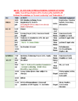 2025 Summer Gathering Schedule